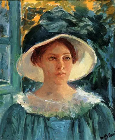 Young Woman in Green Outdoors in the Sun Mary Cassatt